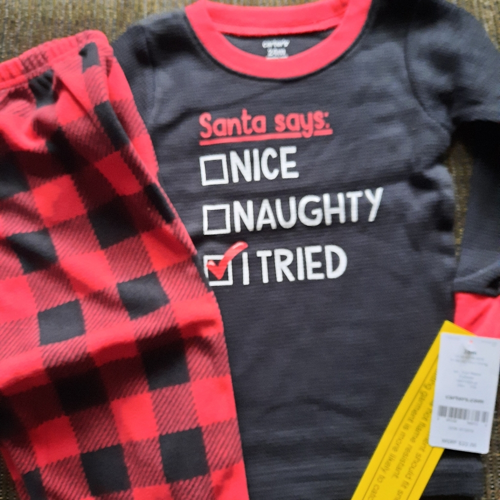 24 month Christmas 2 pc toddler baby pajamas